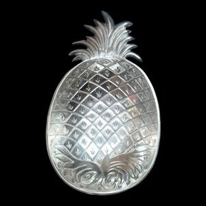 Pewter Pineapple Shaped Serving Bowl 15x9.5x3